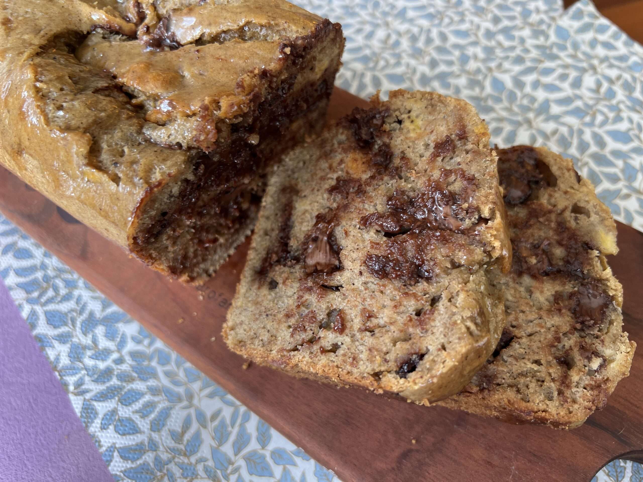 Bolo de Banana com Chocolate da Chef Carolina Garofani